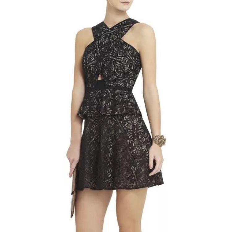 Bcbgmaxaxria Tara Wrap Peplum Dress